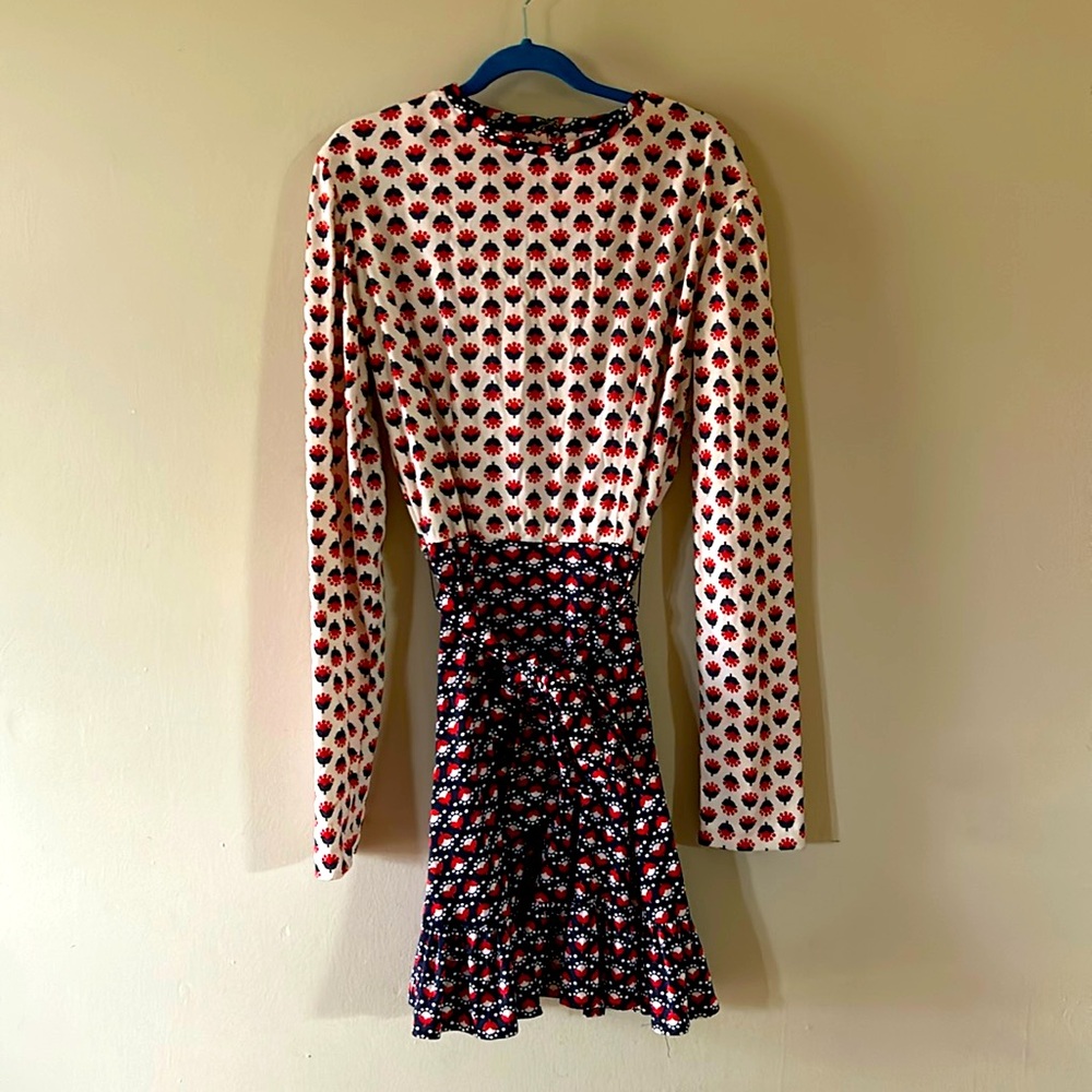 Vintage 1960s The Now Generation long sleeve mini dress floral print size 5